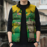 Personalized Brazil Christ The Redeemer Sleeveless Puffer Jacket Sete de Setembro
