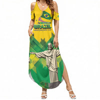 Personalized Brazil Christ The Redeemer Summer Maxi Dress Sete de Setembro