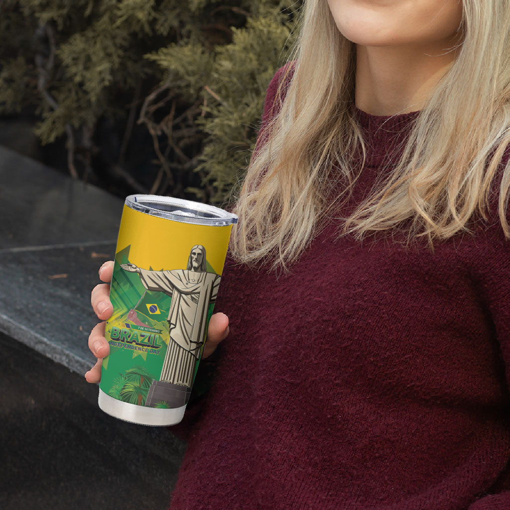 Personalized Brazil Christ The Redeemer Tumbler Cup Sete de Setembro