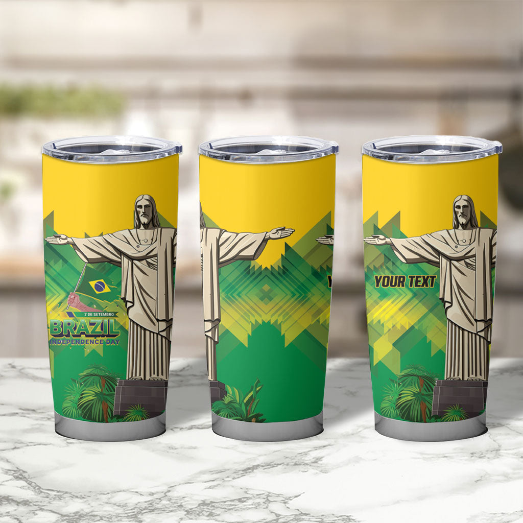 Personalized Brazil Christ The Redeemer Tumbler Cup Sete de Setembro