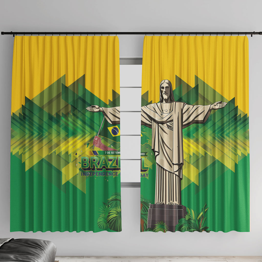 Brazil Christ The Redeemer Window Curtain Sete de Setembro