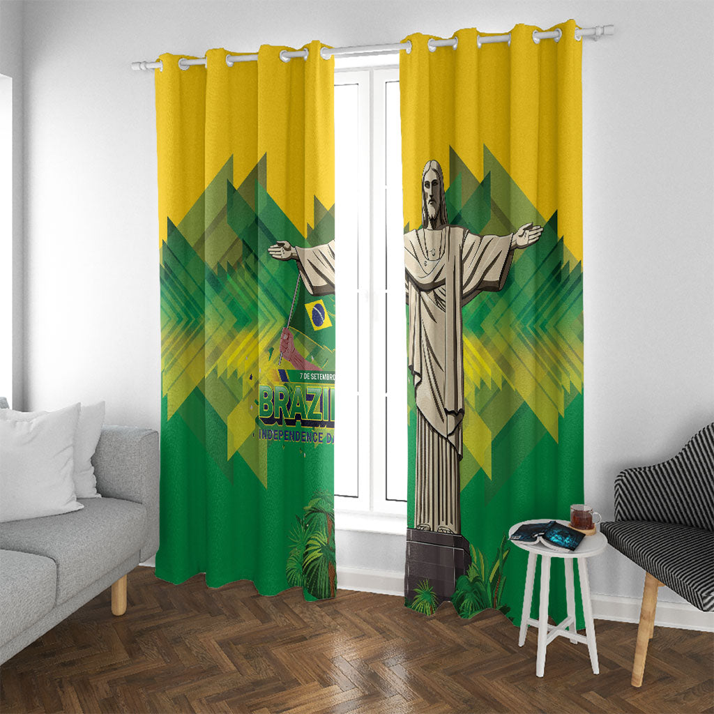 Brazil Christ The Redeemer Window Curtain Sete de Setembro