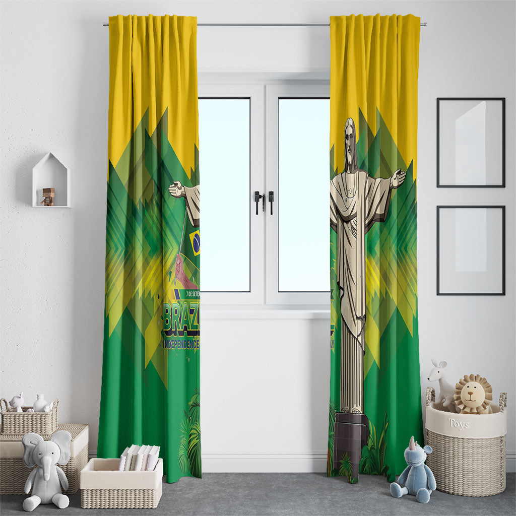 Brazil Christ The Redeemer Window Curtain Sete de Setembro