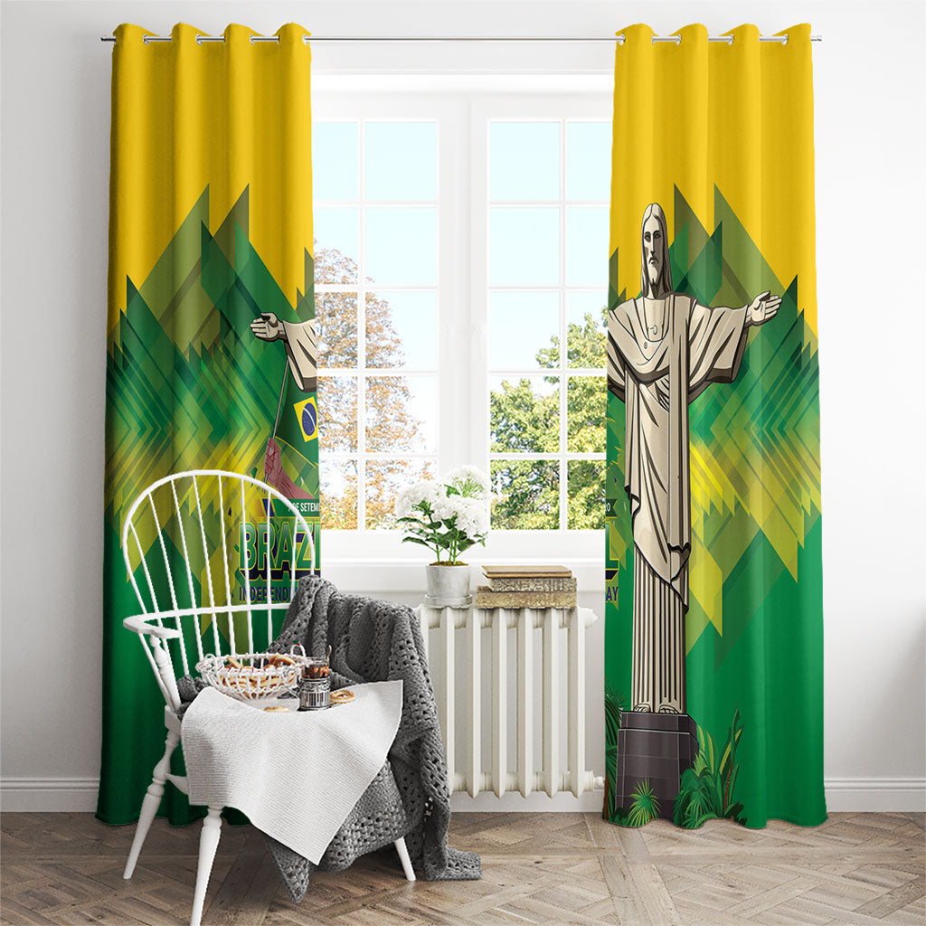 Brazil Christ The Redeemer Window Curtain Sete de Setembro