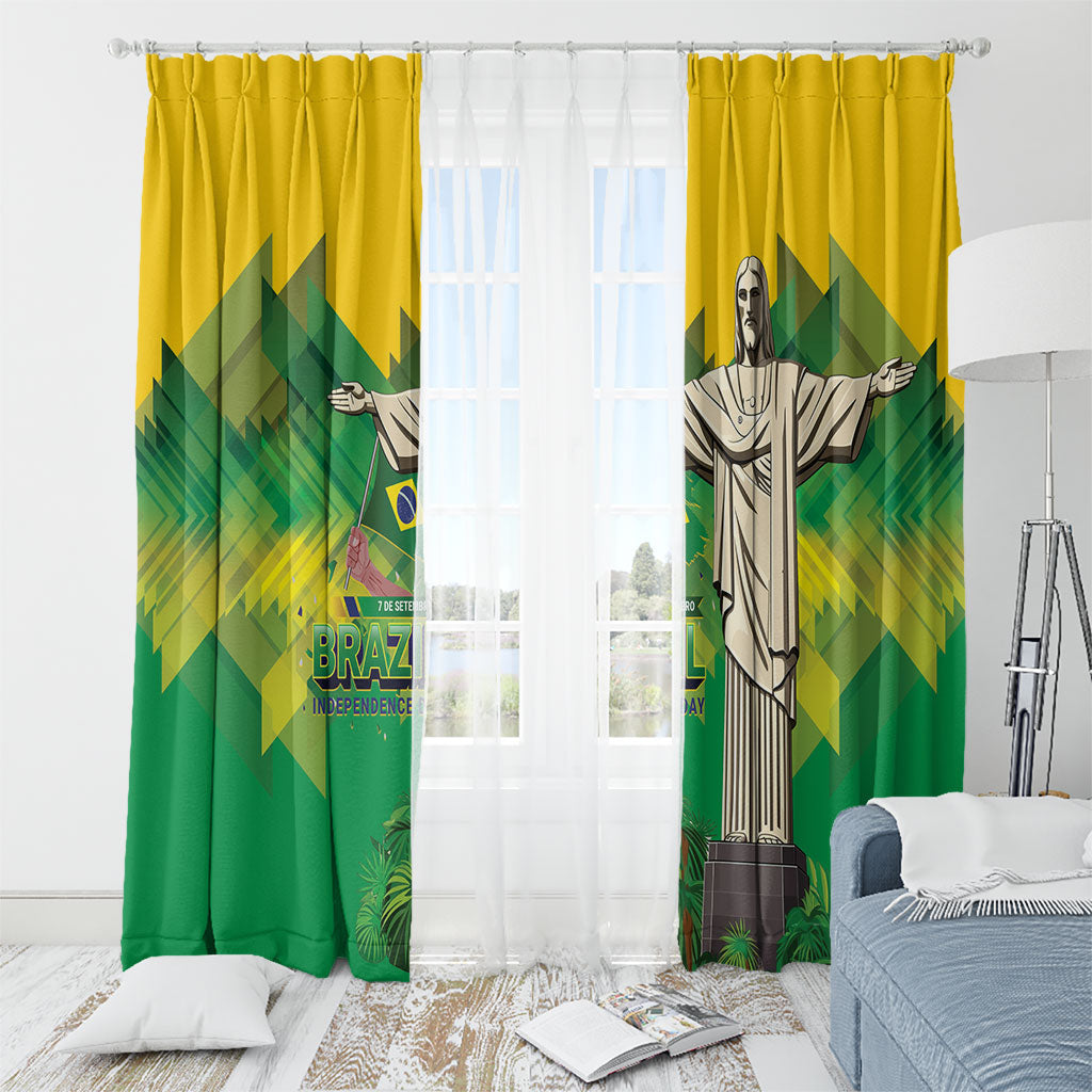 Brazil Christ The Redeemer Window Curtain Sete de Setembro
