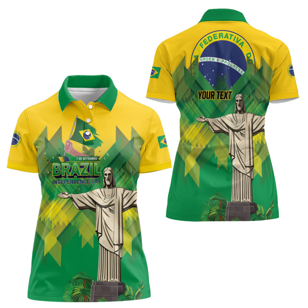 Personalized Brazil Christ The Redeemer Women Polo Shirt Sete de Setembro