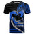 Personalised Hawaii T Shirt Maui Be Strong Kakau Blue Version - Wonder Print Shop