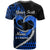 Personalised Hawaii T Shirt Maui Be Strong Kakau Blue Version - Wonder Print Shop