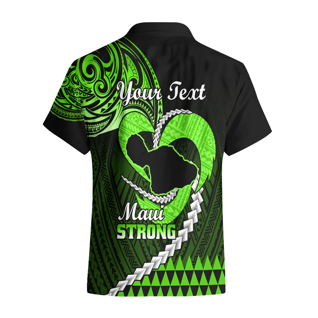 Personalised Hawaii Hawaiian Shirt Maui Be Strong Kakau Green Version - Wonder Print Shop