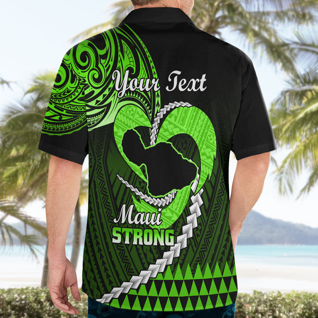 Personalised Hawaii Hawaiian Shirt Maui Be Strong Kakau Green Version - Wonder Print Shop