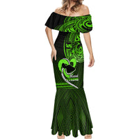 Personalised Hawaii Mermaid Dress Maui Be Strong Kakau Green Version - Wonder Print Shop