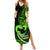 Personalised Hawaii Summer Maxi Dress Maui Be Strong Kakau Green Version - Wonder Print Shop