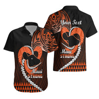 Personalised Hawaii Hawaiian Shirt Maui Be Strong Kakau Orange Version - Wonder Print Shop