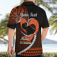 Personalised Hawaii Hawaiian Shirt Maui Be Strong Kakau Orange Version - Wonder Print Shop