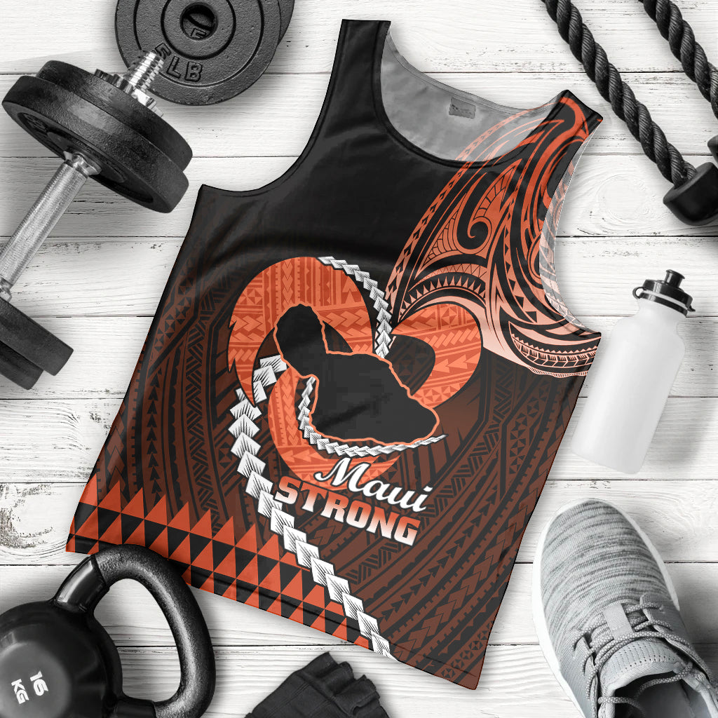 personalised-hawaii-men-tank-top-maui-be-strong-kakau-orange-version