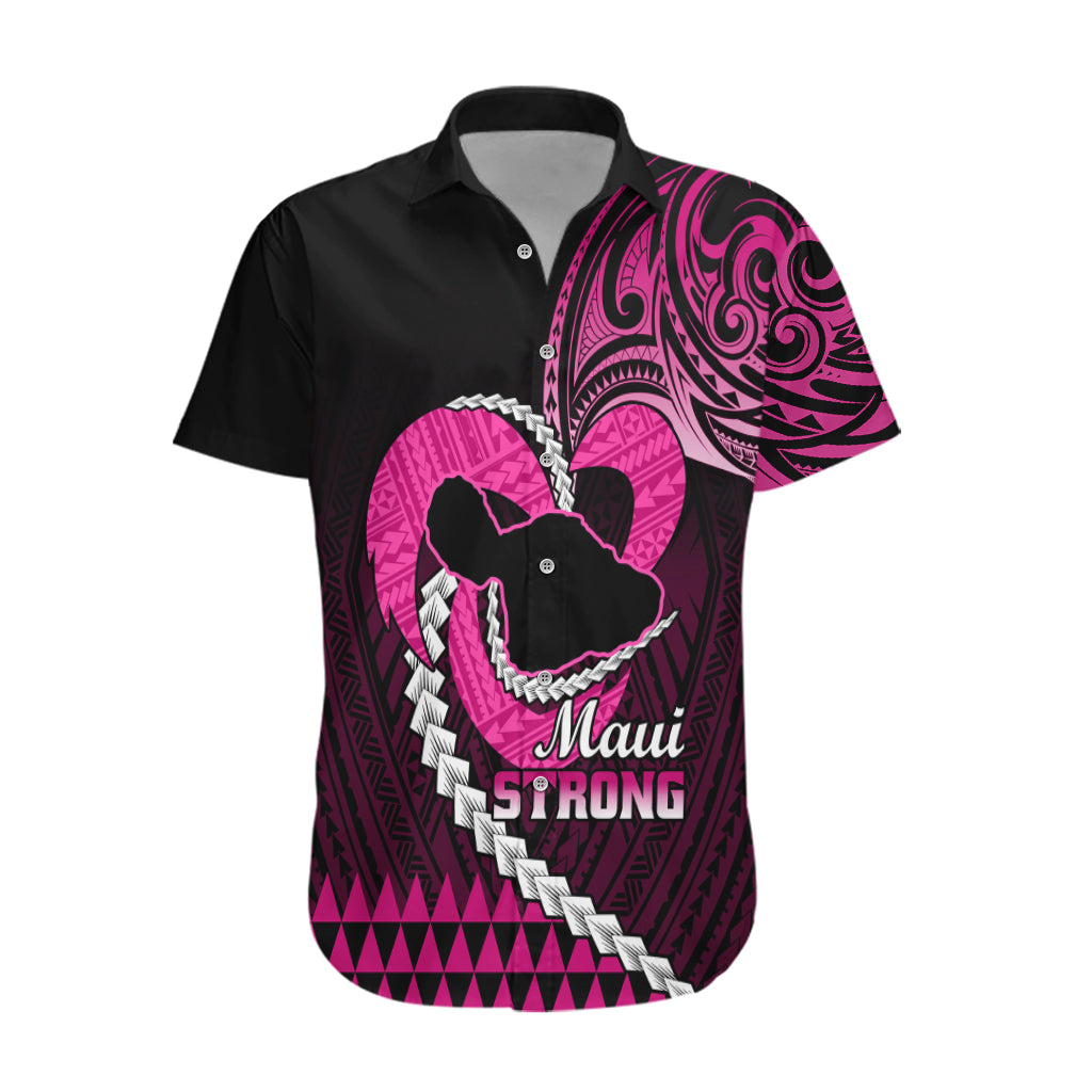 Personalised Hawaii Hawaiian Shirt Maui Be Strong Kakau Pink Version - Wonder Print Shop