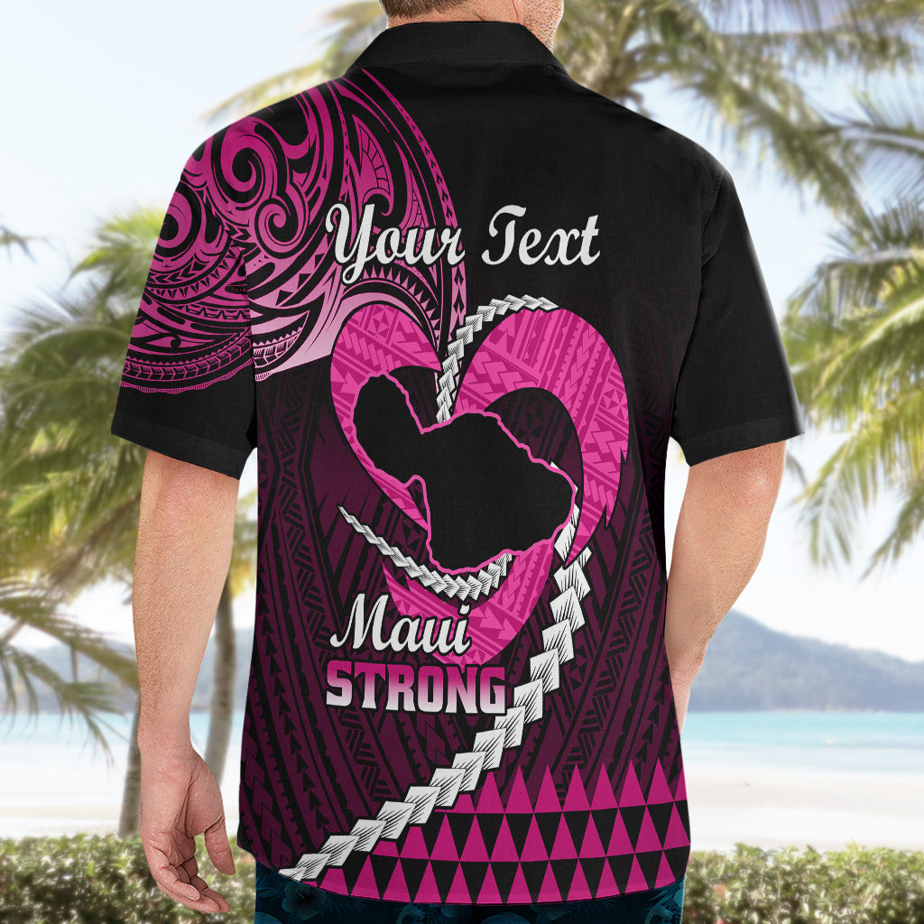 Personalised Hawaii Hawaiian Shirt Maui Be Strong Kakau Pink Version - Wonder Print Shop