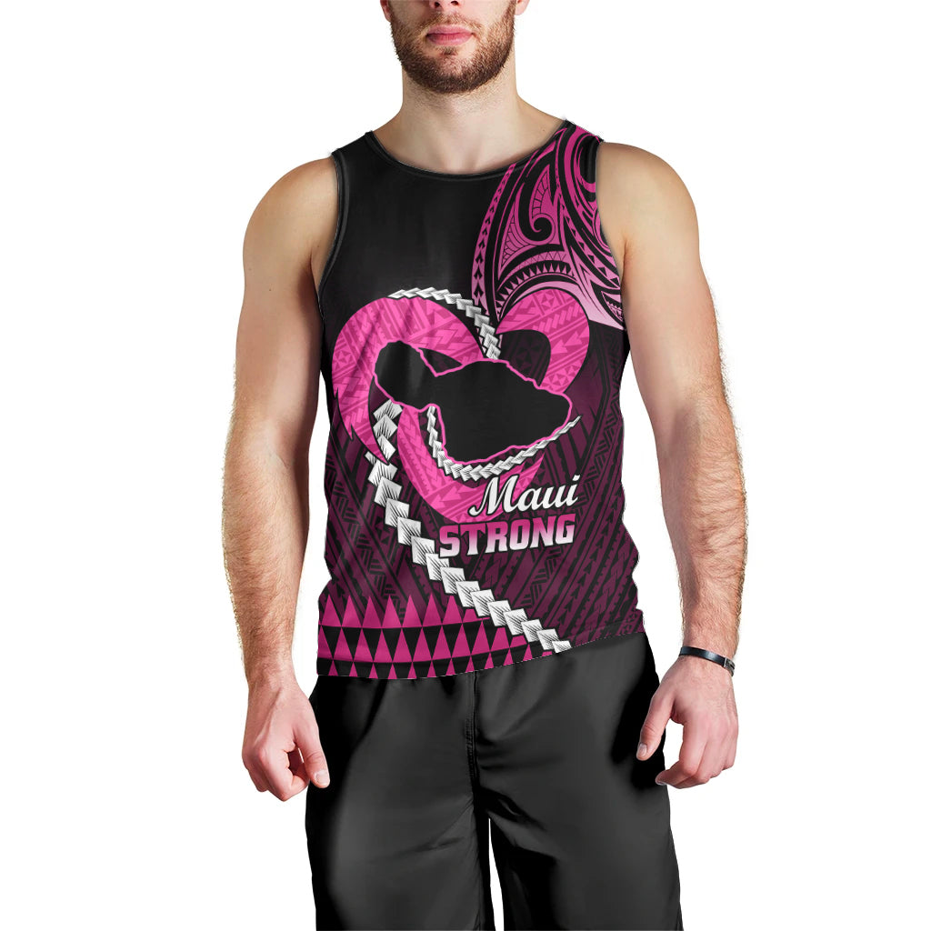 personalised-hawaii-men-tank-top-maui-be-strong-kakau-pink-version