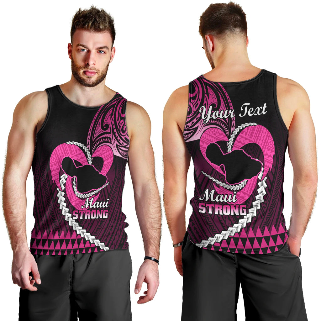personalised-hawaii-men-tank-top-maui-be-strong-kakau-pink-version