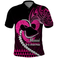 Personalised Hawaii Polo Shirt Maui Be Strong Kakau Pink Version - Wonder Print Shop