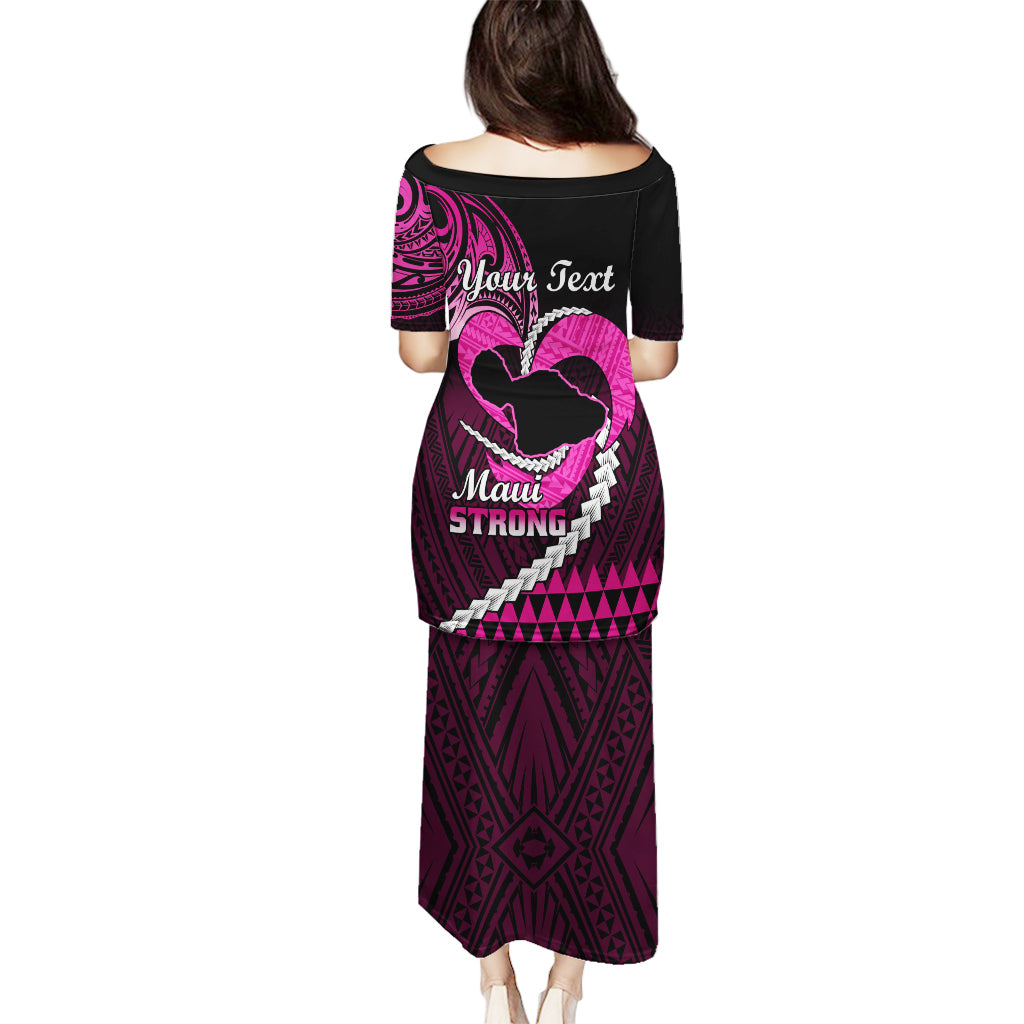 Personalised Hawaii Puletasi Maui Be Strong Kakau Pink Version - Wonder Print Shop