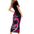 Personalised Hawaii Short Sleeve Bodycon Dress Maui Be Strong Kakau Pink Version - Wonder Print Shop