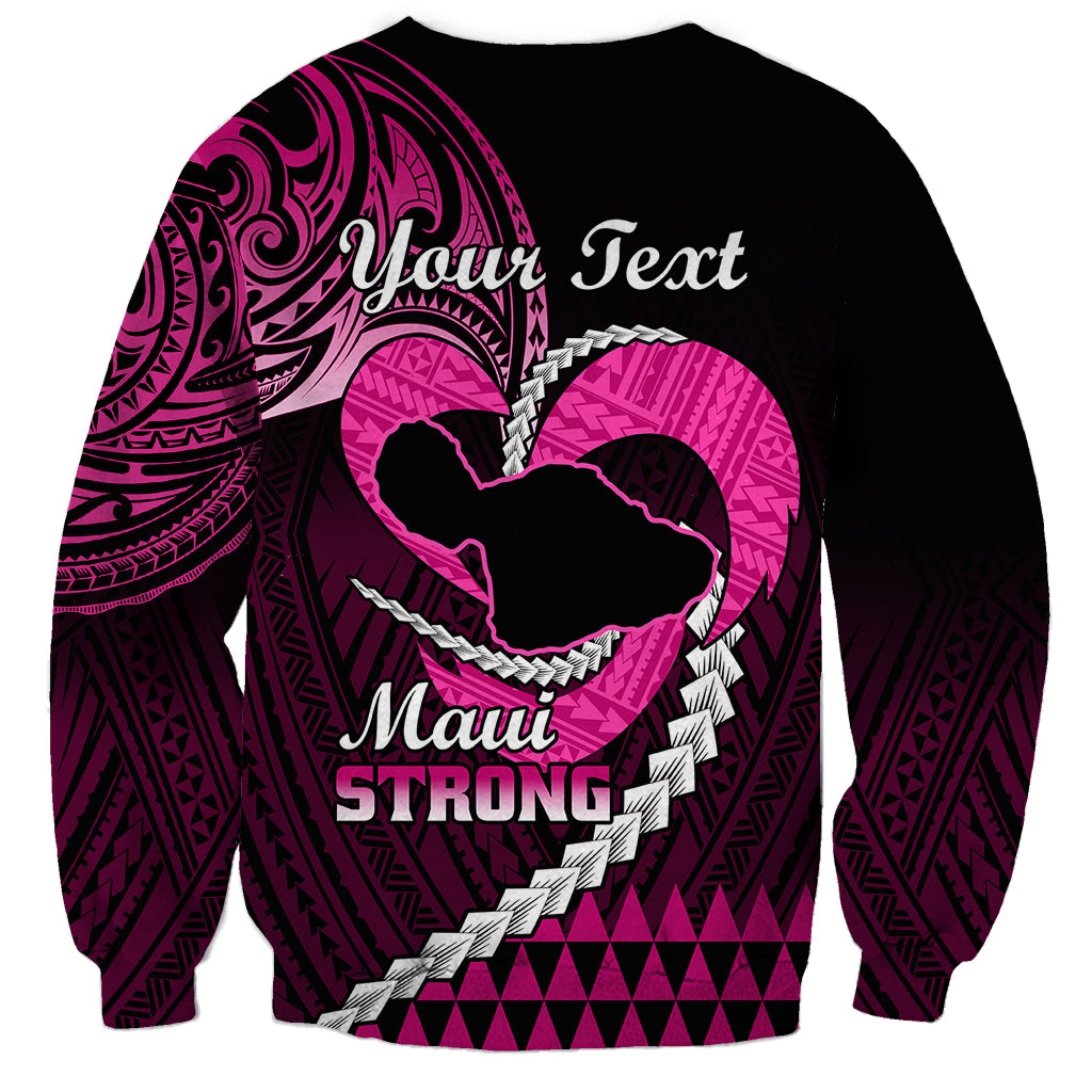 Personalised Hawaii Sweatshirt Maui Be Strong Kakau Pink Version - Wonder Print Shop