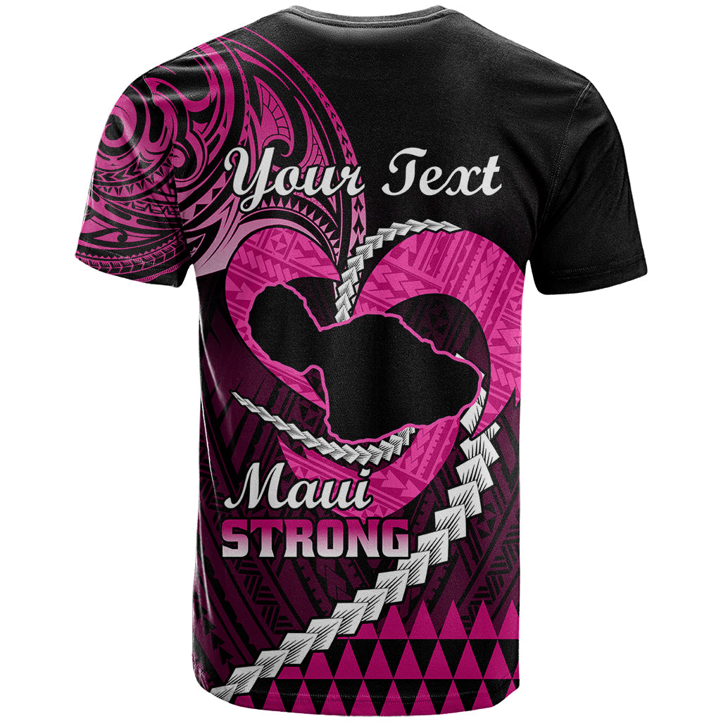 Personalised Hawaii T Shirt Maui Be Strong Kakau Pink Version - Wonder Print Shop
