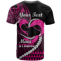 Personalised Hawaii T Shirt Maui Be Strong Kakau Pink Version - Wonder Print Shop