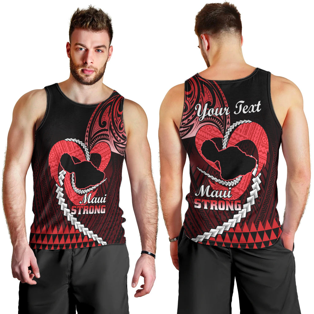 personalised-hawaii-men-tank-top-maui-be-strong-kakau-red-version