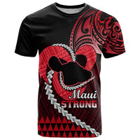 Personalised Hawaii T Shirt Maui Be Strong Kakau Red Version - Wonder Print Shop