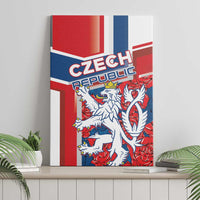 Czech Republic Canvas Wall Art Czechia Lion Rosa Pattern - Wonder Print Shop