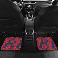 Czech Republic Car Mats Czechia Lion Rosa Pattern - Wonder Print Shop