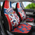 Czech Republic Car Seat Cover Czechia Lion Rosa Pattern - Wonder Print Shop