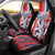 Czech Republic Car Seat Cover Czechia Lion Rosa Pattern - Wonder Print Shop