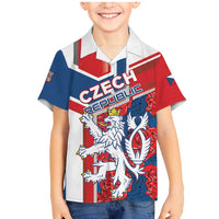 Personalised Czech Republic Family Matching Mermaid Dress and Hawaiian Shirt Czechia Lion Rosa Pattern - Wonder Print Shop