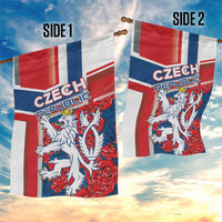 Czech Republic Garden Flag Czechia Lion Rosa Pattern - Wonder Print Shop