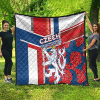 Czech Republic Quilt Czechia Lion Rosa Pattern - Wonder Print Shop