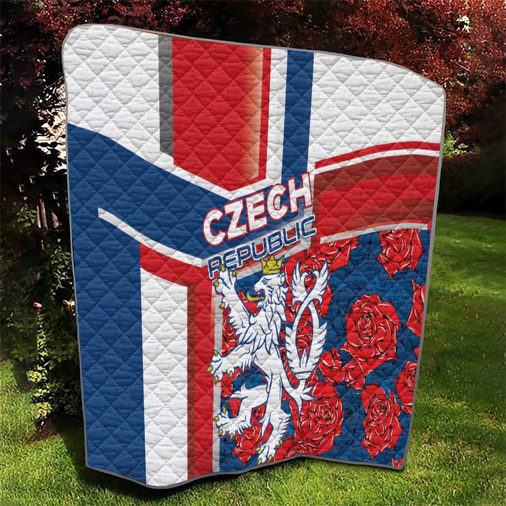 Czech Republic Quilt Czechia Lion Rosa Pattern - Wonder Print Shop