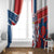 Czech Republic Window Curtain Czechia Lion Rosa Pattern - Wonder Print Shop