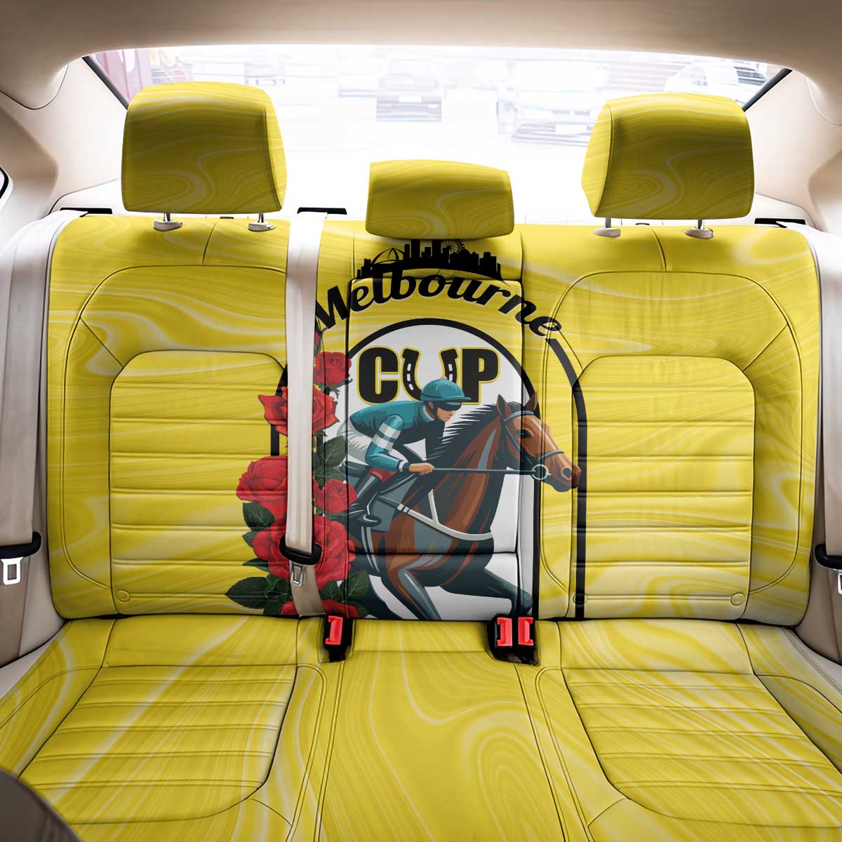Melbourne Horse Racing Back Car Seat Cover The Race That Stops The Nation - Wonder Print Shop