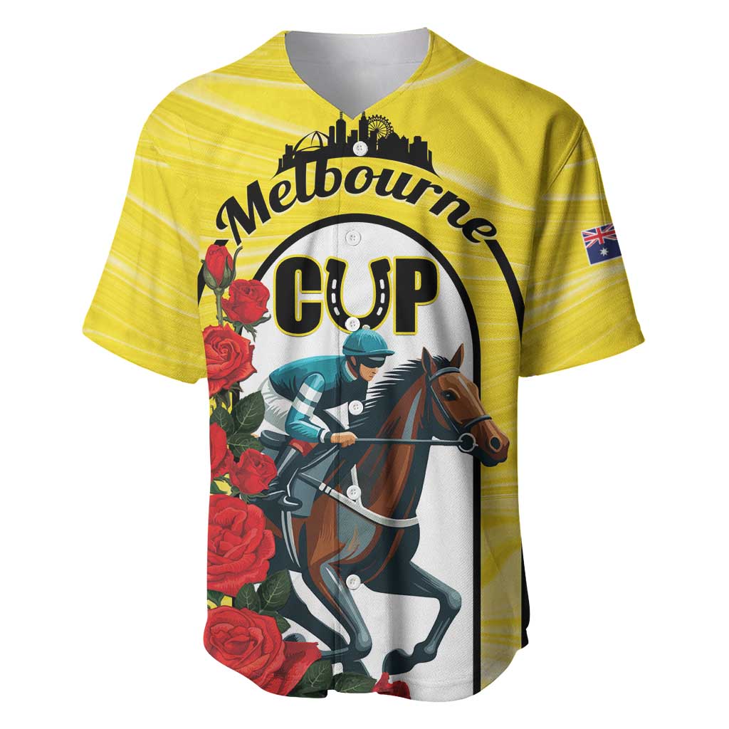 Personalised Melbourne Horse Racing Baseball Jersey The Race That Stops The Nation - Wonder Print Shop