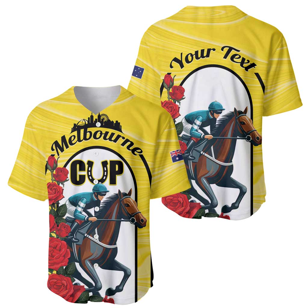 Personalised Melbourne Horse Racing Baseball Jersey The Race That Stops The Nation - Wonder Print Shop