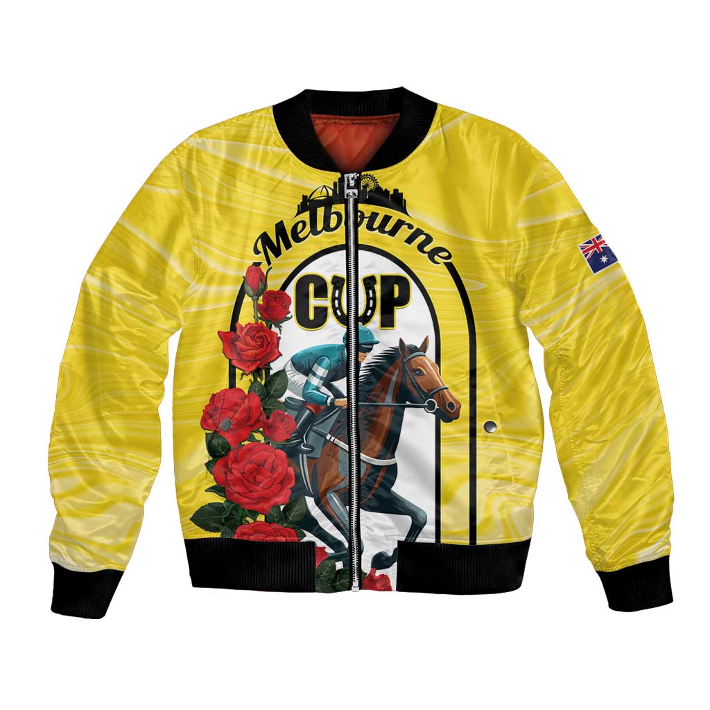 Personalised Melbourne Horse Racing Bomber Jacket The Race That Stops The Nation - Wonder Print Shop