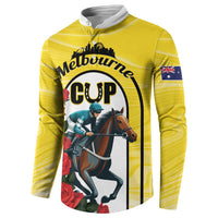 Personalised Melbourne Horse Racing Button Sweatshirt The Race That Stops The Nation - Wonder Print Shop