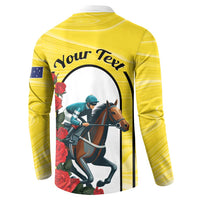 Personalised Melbourne Horse Racing Button Sweatshirt The Race That Stops The Nation - Wonder Print Shop
