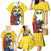 Personalised Melbourne Horse Racing Family Matching Mermaid Dress and Hawaiian Shirt The Race That Stops The Nation - Wonder Print Shop