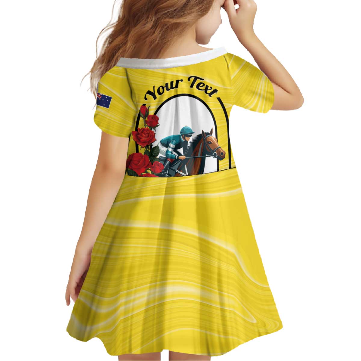 Personalised Melbourne Horse Racing Family Matching Off The Shoulder Long Sleeve Dress and Hawaiian Shirt The Race That Stops The Nation - Wonder Print Shop