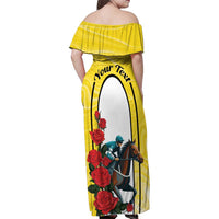 Personalised Melbourne Horse Racing Family Matching Off Shoulder Maxi Dress and Hawaiian Shirt The Race That Stops The Nation - Wonder Print Shop