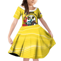 Personalised Melbourne Horse Racing Family Matching Off Shoulder Short Dress and Hawaiian Shirt The Race That Stops The Nation - Wonder Print Shop